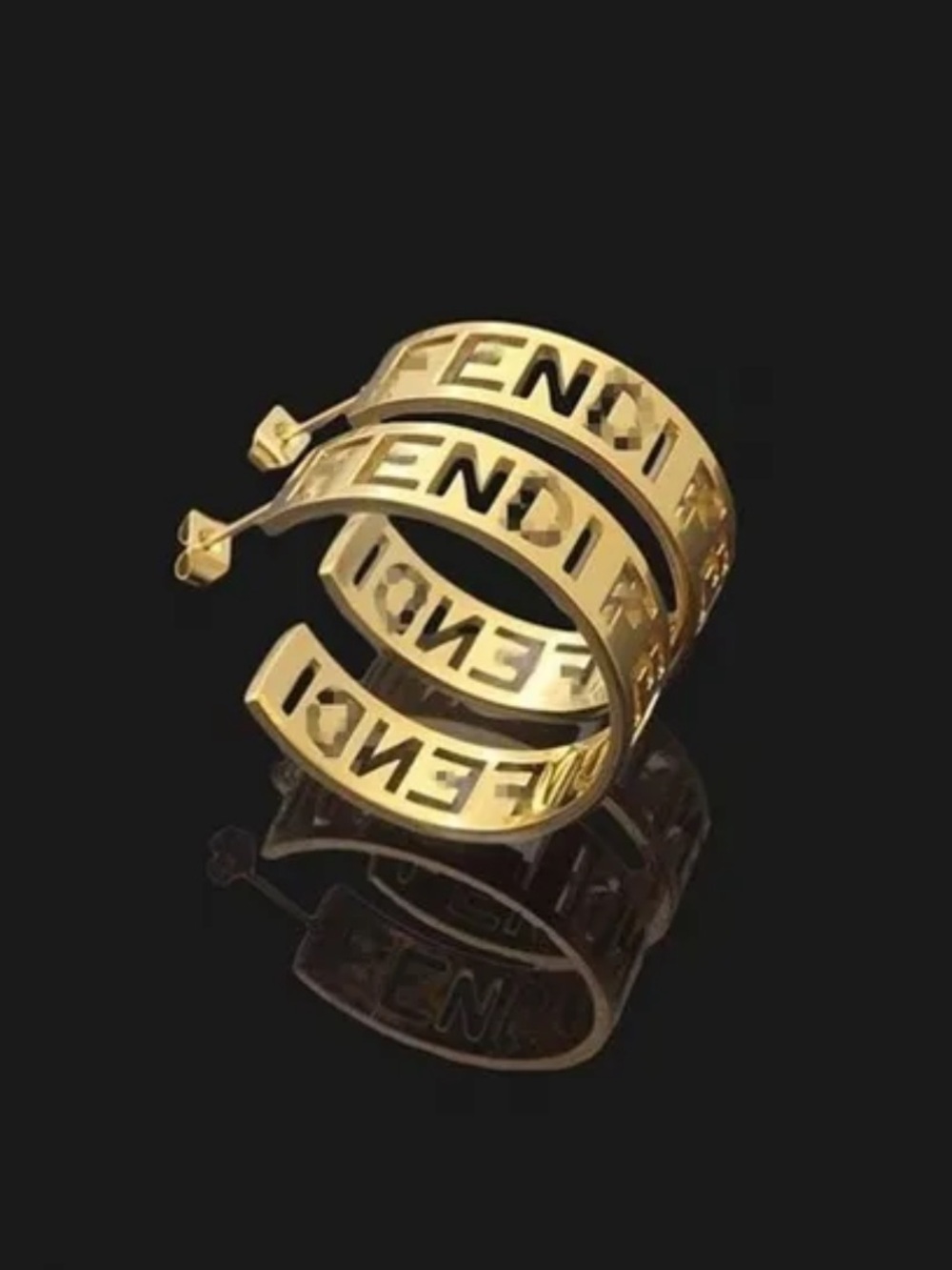 Gold Hoops - Picture 1 of 5
